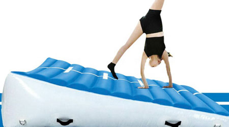 Inclined/declined slope ---- Trampoline, springboard or run-up
