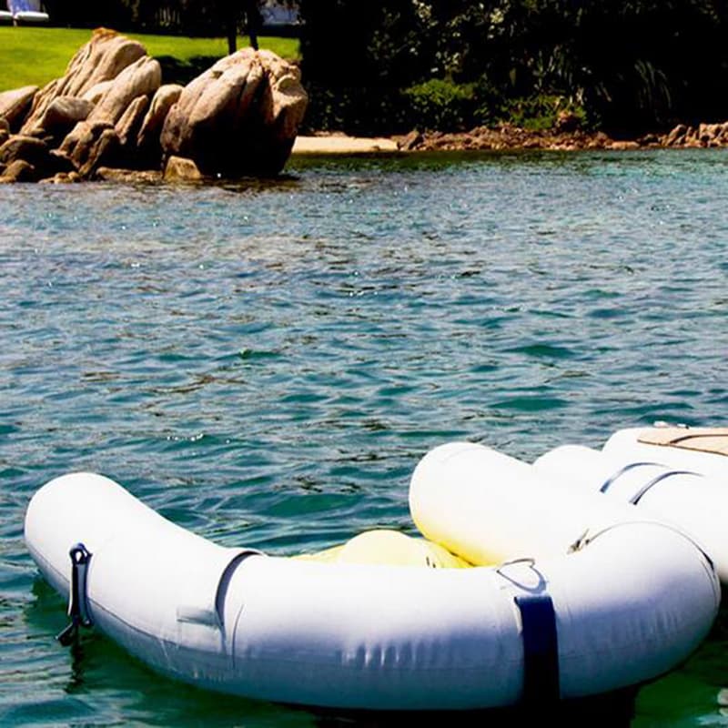 1.4x1m inflatable c dock floating for motor boat PVC tube with water bag