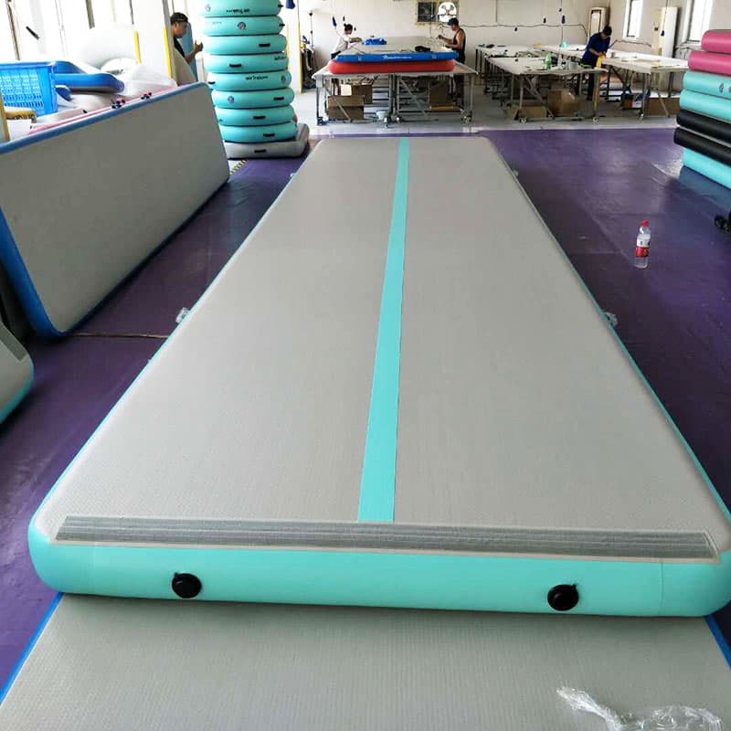 8m Green air track inflatable gymnastics mat