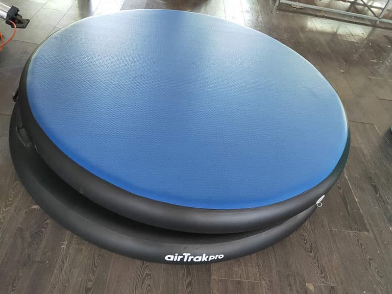 Diameter 2m High 20cm Blue Inflatable Tumble Mat Air Spot