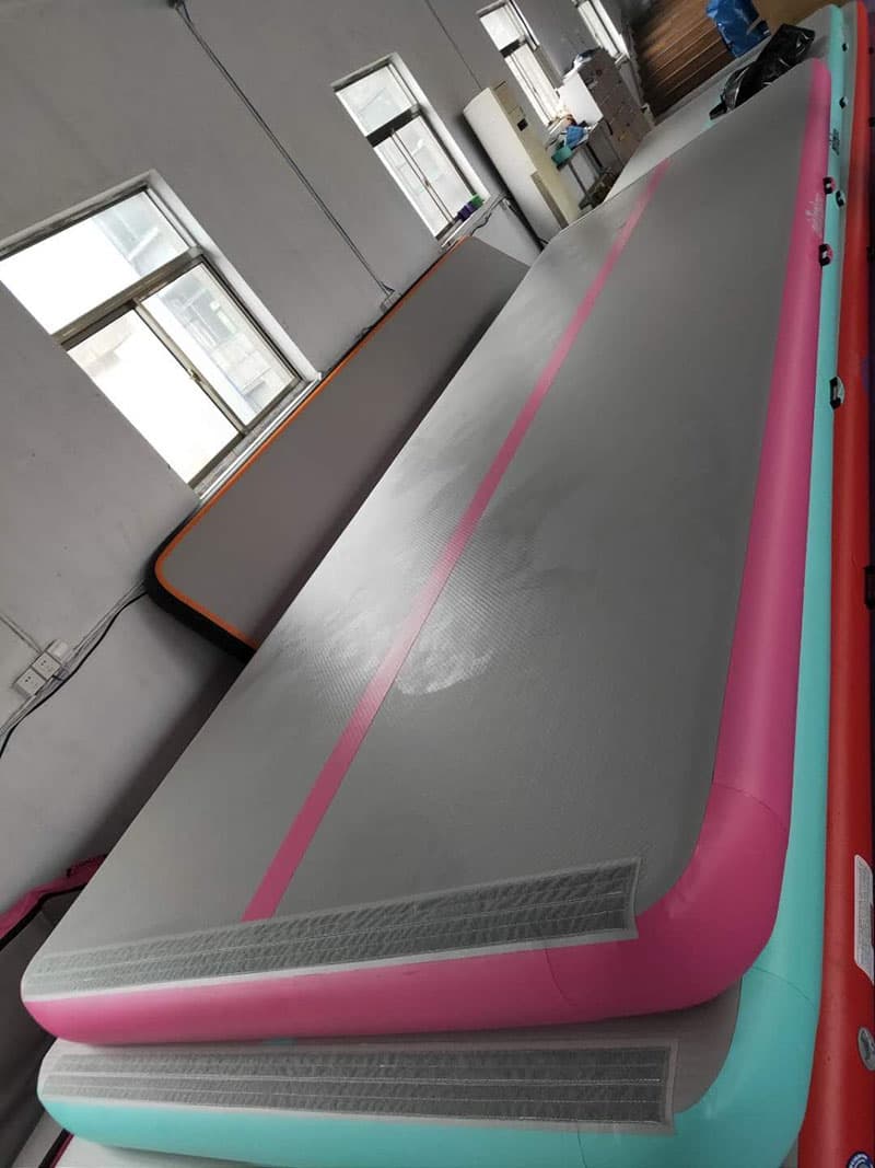 Drop stitch pink 6m air track water yoga mat