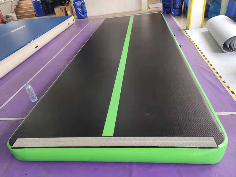 Green black air mat gymnastics tumbling mat 6m