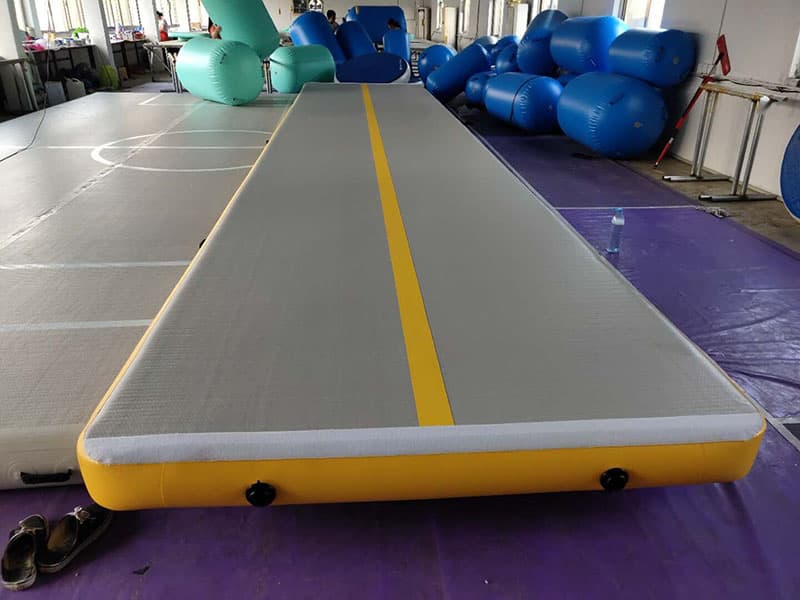 Professional manufacture airtrack yellow gym mat 10m