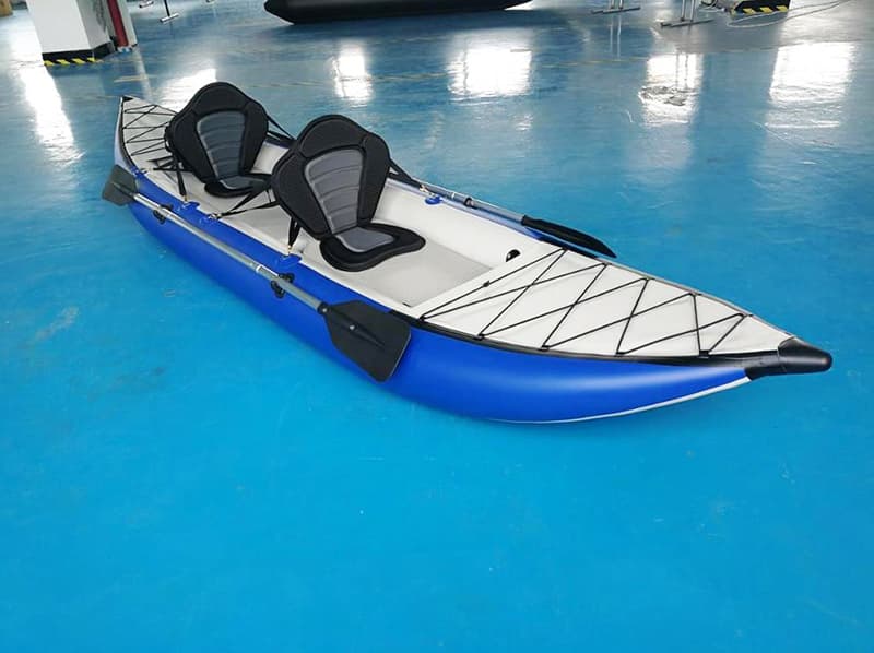 Rowing Boat 1 or 2 Person Inflatable Kayak with Paddles and Pump