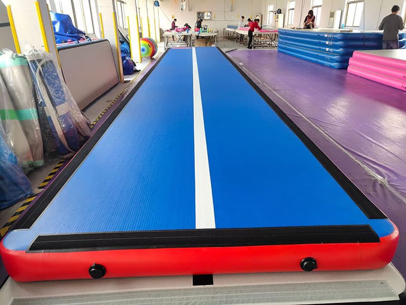 Wholesale blue air track 12m inflatable tumbling float mat