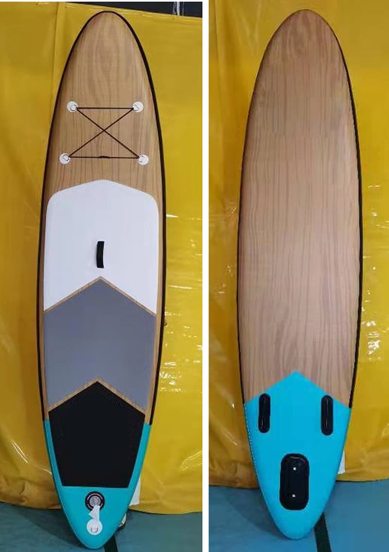 11ft Teak SUP Custom Drop Stitch Inflatable Paddle Board
