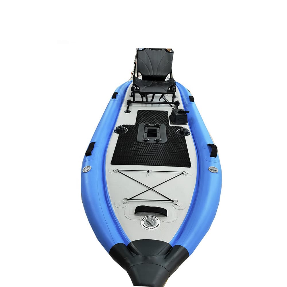 12ft Inflatable Fishing Boat SUP Drop Stitch Foot Drive Pedal Kayak