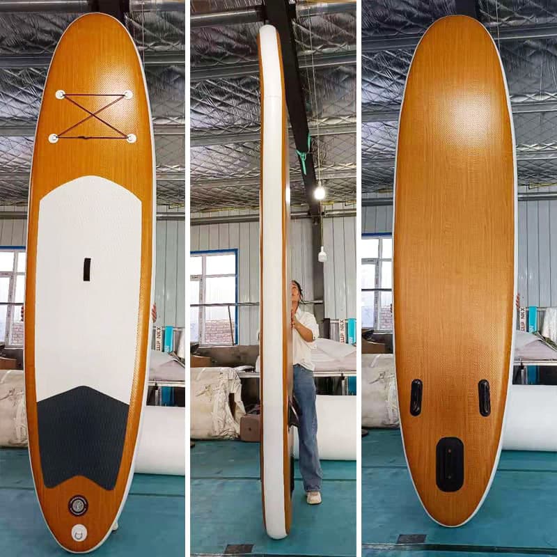 335cm Teak SUP Board Wood Color Drop Stitch Inflatable Paddle Board
