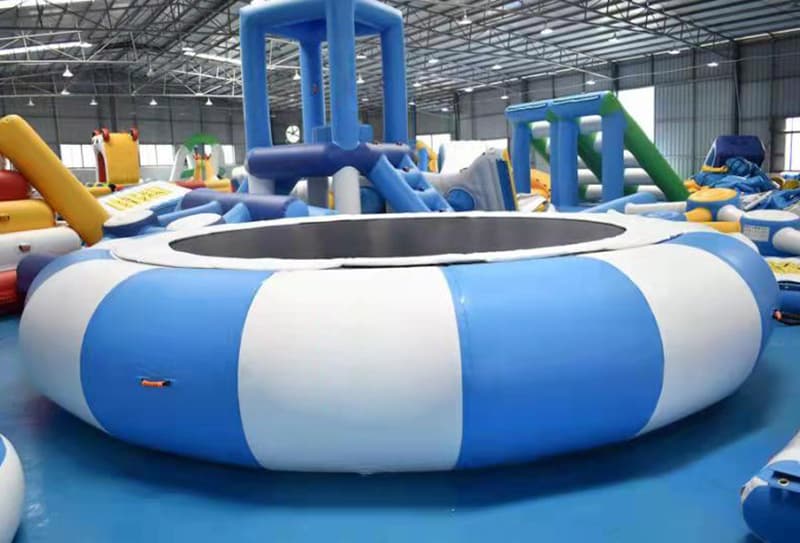 Colourful water trampoline rental leisure 8ft 10ft 12ft 13ft 16ft custom trampoline