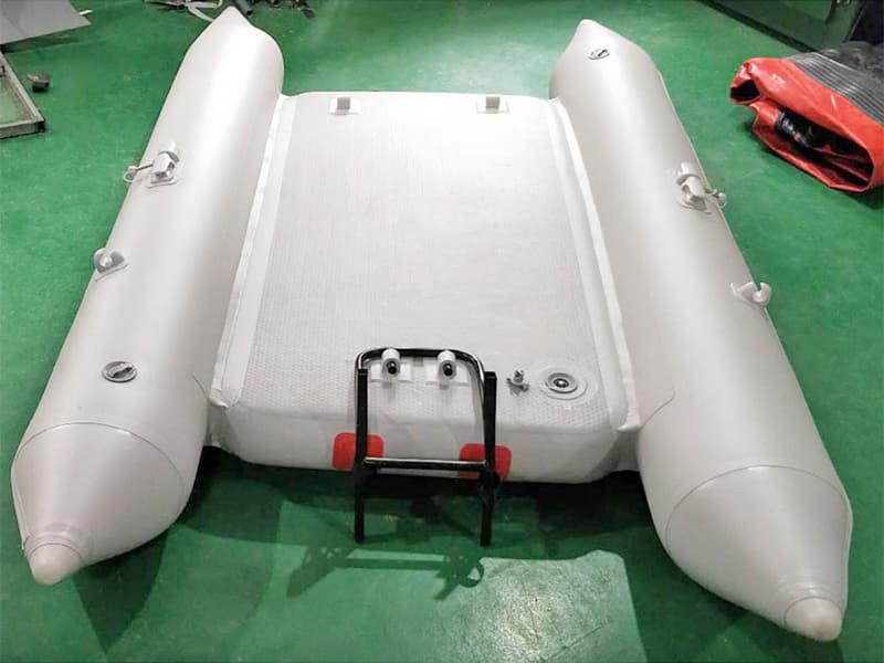 Custom inflatable platform pontoons drop stich fishing boat floating raft