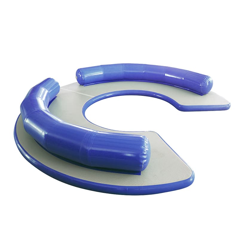 Customized Blue Inflatable Water Play Boat C Dock