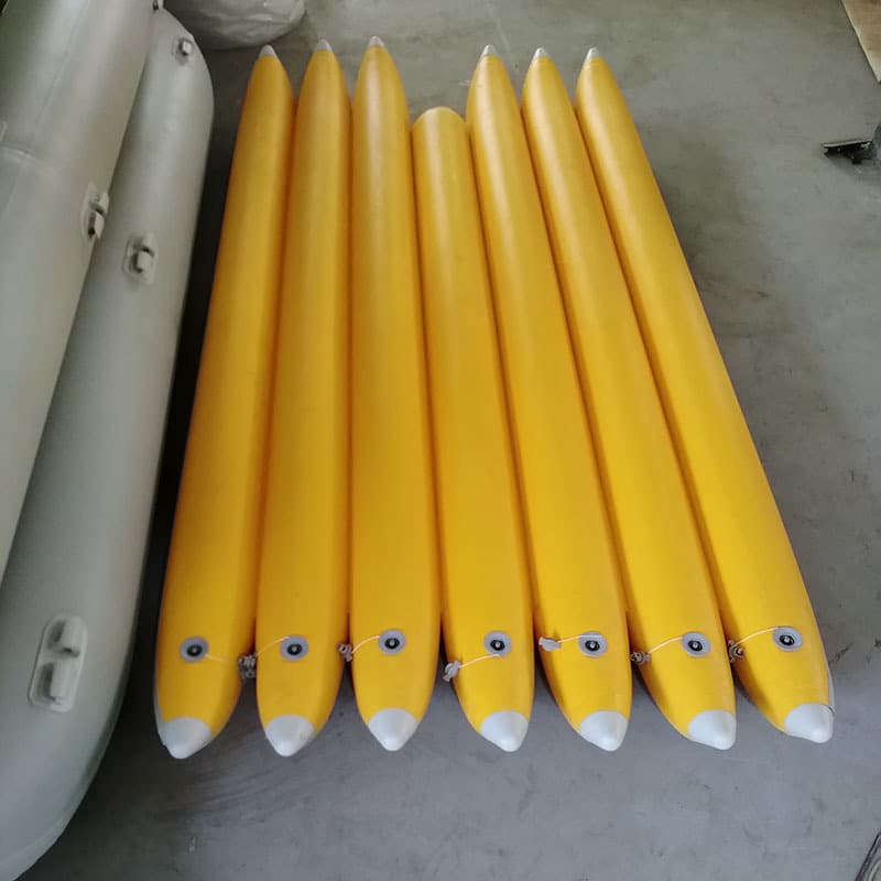 High Duty PVC Inflatable Banana Pontoons Tubes Buoy for water Bike