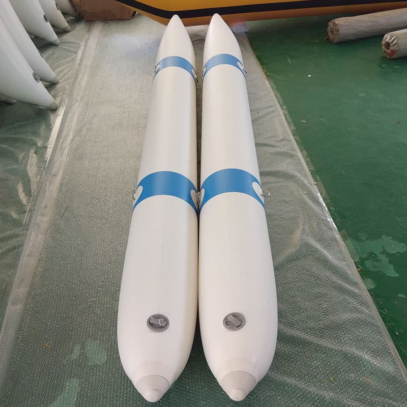 PVC Inflatable Sea Banana Pontoons Tubes For Floating Water Bike
