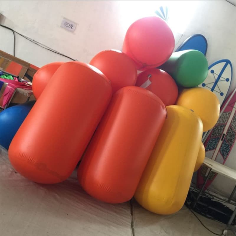 1M Inflatable Air Roll Blue Jumping Gym Mat Home Air Track