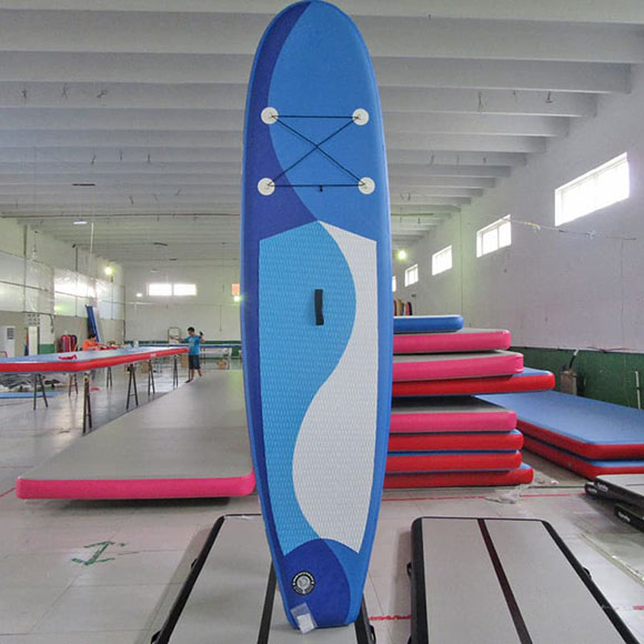 Inflatable stand up sup board double wall fabric material water sports