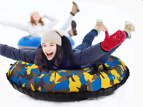 Towable Snow Tube Sled Heavy Duty Inflatable PVC Ski Tube