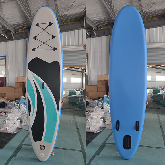 foldable custom inflatable fishing boat soft sup board blue