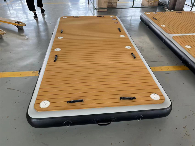 Inflatable Water Platform Teak Drop Stitch EVA Pad Mat