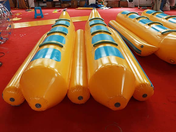 Yellow Color Winter Sport Inflatable Banana Boat for 6 Person