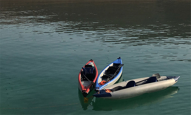 420Cm 2 Person Inflatable Canoekayak Fishing Boat Drop Stitch Kayak