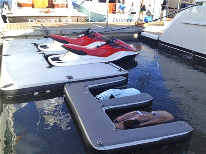 Long Size Inflatable Yacht E Shape Floating Pontoon Jet Ski Dock