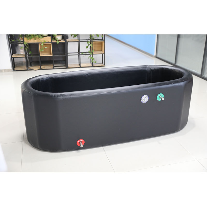 2M Black Portable Inflatable Folding Adult Ice Bath Tub