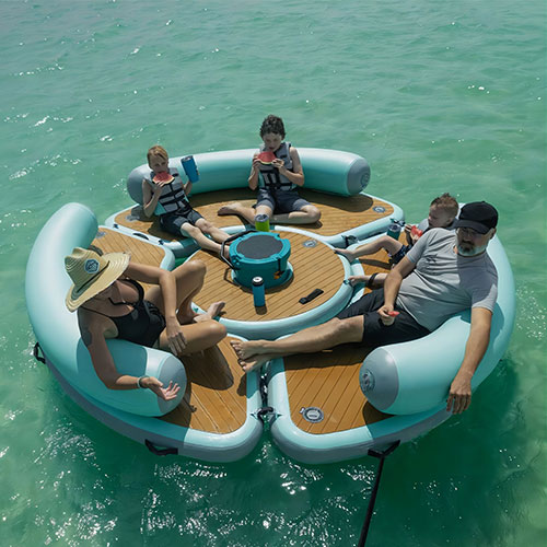 Inflatable Platform Floating Air Dock Double Layer EVA Play Water Pad