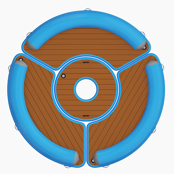 Inflatable Platform Floating Air Dock Double Layer EVA Play Water Pad